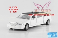 Mô Hình Xe Limousine 1:38 - 2 Màu:+ Chất liệu : Kim loại - Nhựa

+ Xe có 2 màu - có đèn & âm thanh

+ SP đẩy kéo trớn - No box














