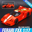 HẾT HÀNG---Racer 21009 Ferrari Fxx 1:17:- Hàng cao cấp chinh hãng LEPIN - Fake Lego 
 
- Chuẩn nhựa ABS an toàn
 
- Gồm 632 miếng ráp
 
- Sp fake chuẩn đẹp là 1 set siêu xe đua Ferrari Fxx với tỷ lệ 1:17
 
>>> Hãy xem ảnh thật sp nhé :