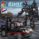 C0540 Set 2In1 Robot / Xe Cảnh Sát SWAT:MADE IN CHINA
Hãng SX : Woma
Chất liệu : Nhựa abs an toàn
SP gồm 648 miếng ráp + kèm hướng dẫn
SP lắp ráp 2in1 ~~ lắp ráp được 1 trong 2 kiểu ( có kèm HD đủ 2 kiểu ) : Robot hoặc Xe Cảnh sát cực đẹp