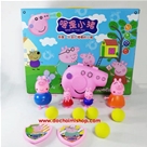 HẾT--- Đồ Chơi Bắn Bong Bóng Heo Peppa:Made in China 
+ Hãng SX : ĐCN
+ Chất liệu : Nhựa ABS an toàn
 
+ SP gồm 6 mô hình nhựa Gia đình Heo Peppa và các bạn + bóng + đồ bắn