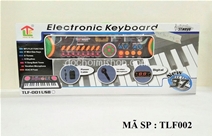 Đàn Organ Mini TLF002 - 37 Phím:MADE IN CHINA 
+ Hãng SX : ĐCN
+ SP sử dụng pin hoặc sạc điện
+ 37 keys , mp3 play , 8 tones , 8 rhythms , 11 songs tones , micro dây