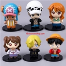 Set 6 Mô Hình One Piece Q 7Cm: 
MADE IN CHINA
+ Hãng SX : ĐCN
+ Chất  liệu : Nhựa pvc an toàn
+ Sp gồm 6 mô hình nhân vật trong phim One Piece Đảo Hải Tặc cao trung bình 7cm 
+ No box