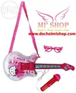 Đàn Guitar Hello Kitty + Micro:- SP siêu cute - màu hồng Kitty dành cho các Fan Nhí Girl xinh xắn nhé

- SP dùng pin , dây giả , có các nút nhấn phát ra âm thanh , có kèm Micro nhỏ xinh 

- Chất liệu : nhựa an toàn cao cấp