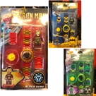 Set 1 Đồng Hồ Nhựa + 1 Minifigures Super Heroes :MADE IN CHINA
Chất liệu : 100% nhựa ABS an toàn
SP là 1 vĩ gồm 1 đồng hồ nhựa ( có thể tháo dây tùy tay mỗi người nha ) + 1 Mini 
Có các kiểu như hình ^^ . Màu sắc ở ngoài tươi hơn , do chụp dưới ánh sáng vàng