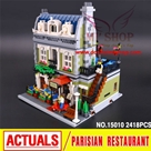 Creator 15010 The Parisian Restaurant:- Hàng cao cấp chính hãng LEPIN ~ fake Lego 

- Chuẩn nhựa ABS an toàn cho trẻ em 

- Sp gồm 2.418 miếng ráp kèm HD