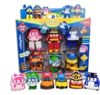 Bộ 6 Nhân Vật Biệt Đội Robocar Poli Biến Hình:Robocar Poli và những người bạn đáng yêu, xinh xắn, tốt bụng.
Chất liệu : Nhựa ABS an toàn cho trẻ em.
Xuất xứ Trung Quốc
Bộ sản phẩm gồm các bạn : Poli Policecar, Helly Helicopter, Amber Ambulance, Roy Firetruck, Mark và Buly.