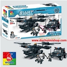 SWAT C0533 Máy Bay & Xe Cảnh Sát:- Hàng cao cấp chính hãng WOMA
- Chuẩn nhựa ABS an toàn 
- SP gồm 594 miếng ráp + HD