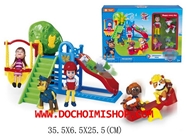 Bộ Công Viên Đội Chó Cứu Hộ:MADE IN CHINA 
- Chất liệu : Nhựa ABS an toàn
- SP gồm 1 cấu trượt + 2 Nhân vật + 3 chú chó