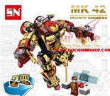 HẾT HÀNG--2In1 Iron Man Hulkbuster MK42:- Hãng SX : SENBAO - CHINA

- Chuẩn nhựa ABS an toàn cho trẻ em 

- Sp gồm 451 miếng ráp kèm HD . Ráp được 1 trong 2 kiểu nha khách









