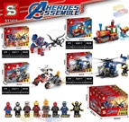 SY1418 Set 4 Hộp Siêu Anh Hùng : Made in China
Hãng SX : SY
Chất liệu : Nhựa abs an toàn
SP gồm 4 hộp lắp ráp 4 kiểu xe trực thăng Siêu anh hùng Avengers + 8 minifigures