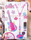 Đàn Guitar + Micro Đôi Màu Hồng:MADE IN CHINA
+ Hãng SX : ĐCN
+ Chất liệu : Nhựa abs an toàn
+ Sp gồm đàn + 2 micro + chân micro 
+ Sp có thể gắn dây vào điện thoại phát nhạc