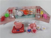 Bộ Bếp Heo Peppa & Greoge: 
 MADE IN CHINA
+ Hãng SX : ĐCN
+ Chất liệu : Nhựa abs an toàn
+ SP gồm bếp , nồi , heo , phụ kiện bếp 
+ SP có size vừa tầm , ko quá nhỏ , an toàn cho bé