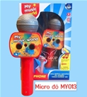 Micro Đỏ Phát Thanh & Đèn: 
MADE IN CHINA
+ Hãng SX : ĐCN
+ Chất liệu : Nhựa abs an toàn
+ SP gốm micro nhựa dùng pin , phát âm thanh loa to rõ , phát nhạc , tiếng vỗ tay