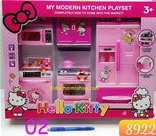 Bếp Mini 3 Gian Hello Kitty 8922 ( 3 Kiểu ) :Made in CHINA
+ Hãng SX : ĐCN
+ Chất liệu : Nhựa abs an toàn
+ SP gồm 3 gian bép có lò nướng , bếp , tủ lạnh
+ SP size mini thích hợp chơi với búp bê nhỏ ( dạng Barbie )
+ SP có 3 mã số đánh dấu trên ảnh