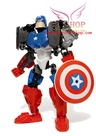 6006 Captain America - ĐỘI Trưởng Mỹ:Chất liệu : Nhựa ABS ( an toàn )
Hãng SX : Decool 
Sản phẩm lắp ráp thông minh , phát triển trí não . SP dành cho người lớn và trẻ em trên 6 tuổi . 
Các khớp nối tương đồng , có thể kết hợp với Iron Man lại thành những siêu anh hùng mới ( xem hình bên dưới )