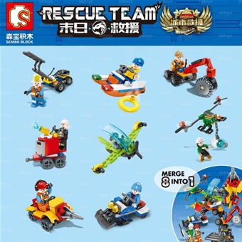606021 > 606028 Set 8 Minifigure Rescue Team: MADE IN CHINA

+ Chất liệu : Nhựa ABS an toàn

+ SP gồm 8 hộp lắp ráp 8 minifigures Đội Cứu Hộ + kèm full phụ kiện 

+ SP bán theo set / Không bán lẻ

+ Ảnh thật 100%





