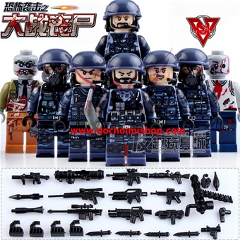 HẾT--------Set 9039 Lính SWAT Vs Zombies: - Hàng cao cấp chính hãng DLP (China) 

- Chuẩn nhựa ABS an toàn 

- 1 set gồm 6 Lính SWAT vs 2 Xác sống Zombie



