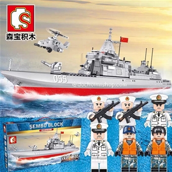HẾT-----105767 Tàu Khu Trục China: MADE IN CHINA

+ Hãng SX : Sembo Block

+ Chất  liệu : Nhựa abs an toàn

+ Sp gồm 864 miếng ráp kèm sách hướng dẫn

