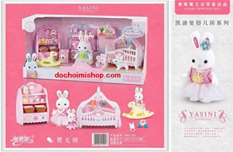 Phòng Ngủ Baby Thỏ 733: MADE IN CHINA 

Hãng SX : Yasini
Chất liệu : 100% nhựa Abs an toàn
Sp gồm Thỏ + Giường em bé + Kệ + Phụ kiện
SP size mini nha các mẹ , rất xinh & dễ thương 