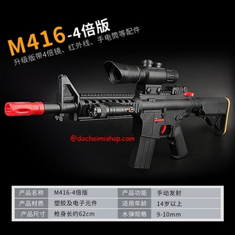 Súng Đạn Thạch M416 60Cm ( Mã 211K ): MADE IN CHINA

+ Hãng SX : ĐCN

+ Chất liệu : Nhựa abs an toàn

+ Sp gồm súng 60cm + đạn thạch + đạn mút hít + mắt kiếng + ống nhắm ( có đèn )

+ SP không gây đau 



