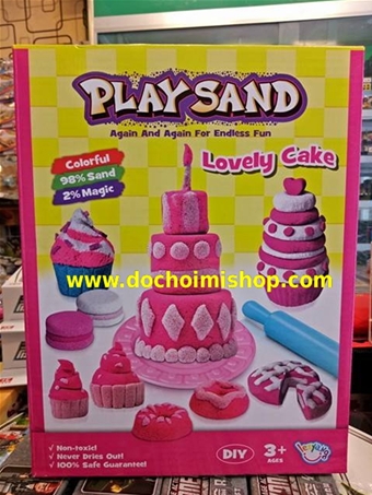 Bộ Đồ Chơi Cát Nhân Tạo - Lovely Cake: SP là 1 bộ cát nặn siêu cute dang rất HOT 

Sp đã qua kiểm định ( có tem đạt chuẩn ) - an toàn tuyệt đối 

1 set gồm cát màu + khuôn