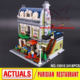 Creator 15010 The Parisian Restaurant: - Hàng cao cấp chính hãng LEPIN ~ fake Lego 

- Chuẩn nhựa ABS an toàn cho trẻ em 

- Sp gồm 2.418 miếng ráp kèm HD