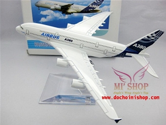 Máy Bay Airbus A380 - 1:400: + Tỷ lệ 1:400 ( Dài 16cm )

+Máy bay mô hình trưng bày & sưu tầm

+ SP không có trớn & bánh xe

+ Có hộp kèm theo
