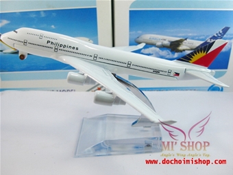 Máy Bay Philipines Airlines B747 - 1:400: + Tỷ lệ 1:400 ( Dài 16cm )

+Máy bay mô hình trưng bày & sưu tầm

+ SP không có trớn & bánh xe

+ Có hộp kèm theo
