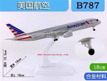Mô Hình 18CM Máy Bay AMERICAN B787:  



 

MADE IN CHINA

Chất liệu : Máy bay bằng kim loại - Kệ bằng nhựa
Size Dài 18cm 
Có bánh xe 
1 màu như hình 
Full box
 

 



 

 

 

 

 

 

 

 