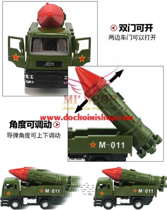Mô Hình Xe Tên Lửa M-011: MADE IN CHINA

- Chất liệu : hợp kim + nhựa abs ( nhẹ )

- Shop hiện có đủ 4 kiểu ( xem ảnh ) 

- SP KHÔNG có hộp

- Xe có đèn & âm thanh . Kéo trớn lùi . Nhỏ gọn trong bàn tay







