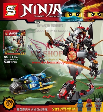 Ninjago SY857 Cổ Máy Rắn Khổng Lồ 2017: - Hàng cao cấp chính hãng SY -Fake Lego

- Chuẩn nhựa ABS an toàn

- SP gồm 530 miếng ráp + HD

