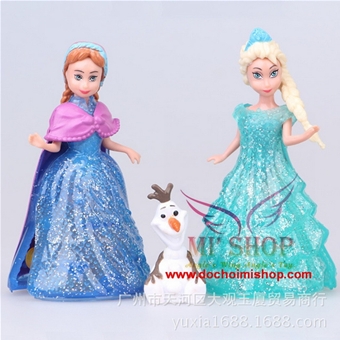Set Frozen ~ Elsa + Anna + Olaf : - Chuẩn nhựa PVC an toàn cho trẻ em

- Hình thật SP 100% 

- No Box